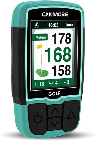 CANMORE HG200 Golf GPS - (فيروزي) شاشة ملونة كاملة مقاومة للماء مع أكثر من 40.000 بيانات أساسية لملعب الجولف وورقة النتائج - دورات مجانية في جميع أنحاء العالم in Kuwait