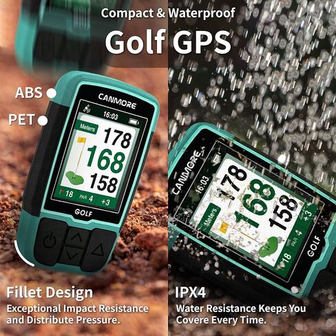 CANMORE HG200 Golf GPS - (فيروزي) شاشة ملونة كاملة مقاومة للماء مع أكثر من 40.000 بيانات أساسية لملعب الجولف وورقة النتائج - دورات مجانية في جميع أنحاء العالم in Kuwait