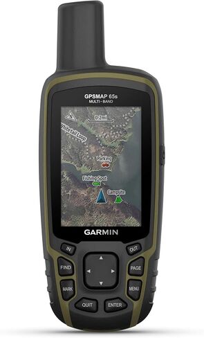 Garmin GPSMAP 65s, Button-Operated Handheld with Altimeter and Compass, Expanded Satellite Support and Multi-Band Technology, 2.6" Color Display in Kuwait