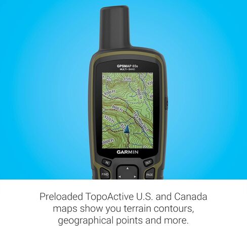 Garmin GPSMAP 65s, Button-Operated Handheld with Altimeter and Compass, Expanded Satellite Support and Multi-Band Technology, 2.6" Color Display in Kuwait