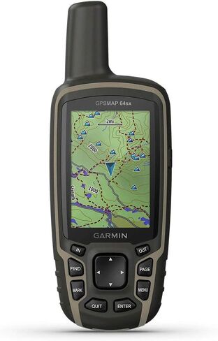 جارمين 010-02258-10 GPSMAP 64sx، نظام تحديد المواقع المحمول مع مقياس الارتفاع والبوصلة، محمل مسبقًا بخرائط TopoActive، أسود/أسمر in Saudi Arabia