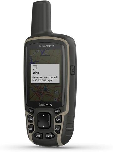 جارمين 010-02258-10 GPSMAP 64sx، نظام تحديد المواقع المحمول مع مقياس الارتفاع والبوصلة، محمل مسبقًا بخرائط TopoActive، أسود/أسمر in Saudi Arabia