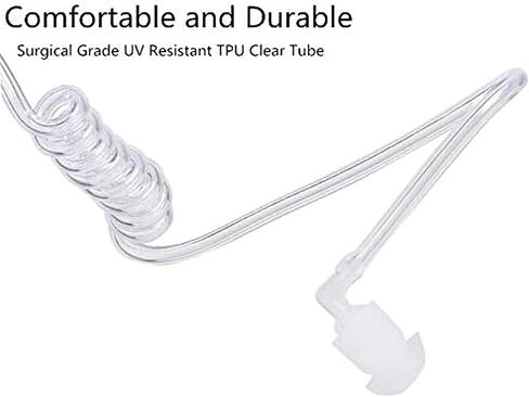 10-Pack Replacement Acoustic Coil Tube Walkie Talkie Earpieces for Baofeng Motorola Kenwood Retevis Midland Two Way Radios Headset Secret Spy Game Earpiece in Kuwait