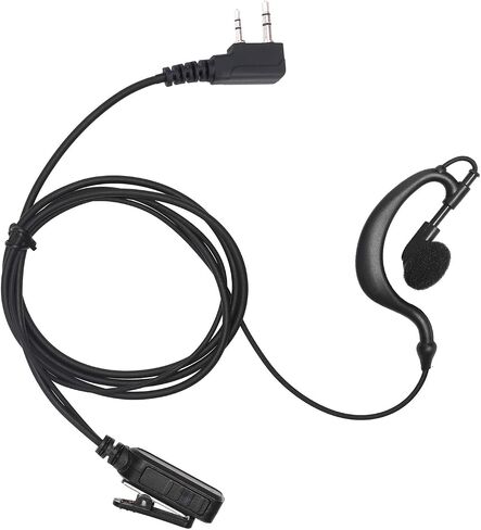 Earpiece Surveillance Kit Compatible with BaoFeng, BTECH, Kenwood Walkie Talkie with PTT Mic Headset Accessories (G-Shaped) in Saudi Arabia