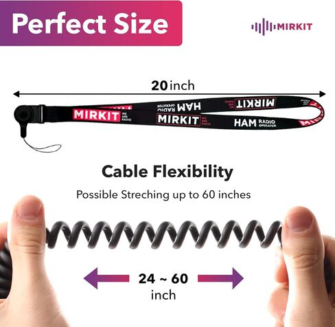 MIRKIT 2pcs Baofeng Mic for Two Way Radio Most Wanted Among Baofeng Accessories, Radio Shoulder Mic with Reinforced Cable, Noise Reduction, Spring Clip, Edition USA Warranty in Kuwait