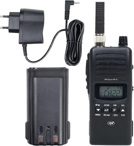 راديو CB 72 PNI المحمول، متعدد المعايير، 4 وات، AM-FM، 6 مستويات ASQ قابلة للتعديل، ساعة مزدوجة، مسح ضوئي، قفل، روجر بيب in Kuwait