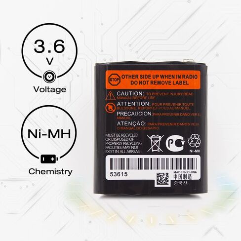 elxjar (5-Pack) 3.6V 1000mAh Rechargeable Batteries for Motorola 53615 m53615 KEBT-071A KEBT-071-B KEBT-071-C KEBT-071-D Talkabout 5950 T4800 T4900 T5000 T5800 T9500R Two-Way Radio in Saudi Arabia