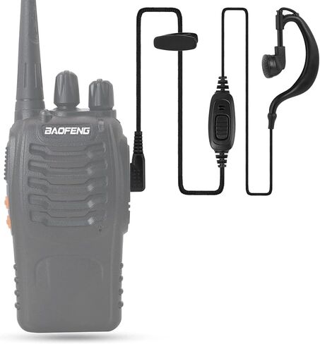 Walkie Talkie Earpiece with Mic for BaoFeng Radio Retevis Headset for Baofeng UV-5R BF-888S Arcshell Retevis H-777 RT21 RT22 Kenwood 2 Way Radio by LUITON (10 Pack) in Saudi Arabia