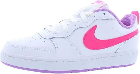 Nike Court Borough Low 2 Girls Shoes Size 6.5, Color: White/Pink in Saudi Arabia