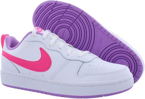 Nike Court Borough Low 2 Girls Shoes Size 6.5, Color: White/Pink in Saudi Arabia