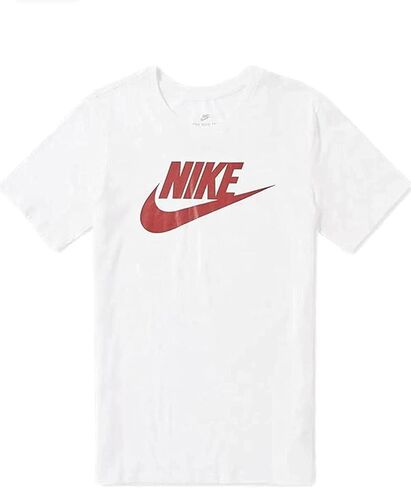 Nike Mens Sportswear Graphic Short Sleeve Shirts (3X-Large, White/Red Icon Futura Logo) in Saudi Arabia