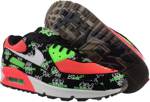 Nike Air Max 90 Se Unisex Shoes Size 7.5, Color: Black/White/Green Stirke in Saudi Arabia