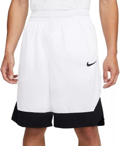Nike Men's Dri-FIT Icon Basketball Shorts White/Black Medium in Saudi Arabia