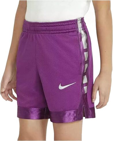 Nike Boy's (Big Kids) Elite Basketball Shorts (Viotech/Light Smoke Grey, 14-16 Years (Large)) in Saudi Arabia