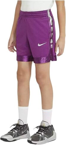 Nike Boy's (Big Kids) Elite Basketball Shorts (Viotech/Light Smoke Grey, 14-16 Years (Large)) in Saudi Arabia