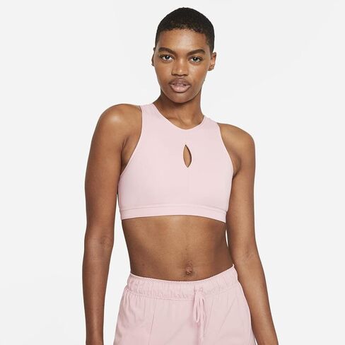 Nike Women's Dri-FIT Swoosh High-Neck Keyhole Medium-Support Sports Bra in Saudi Arabia
