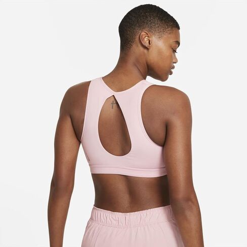 Nike Women's Dri-FIT Swoosh High-Neck Keyhole Medium-Support Sports Bra in Saudi Arabia