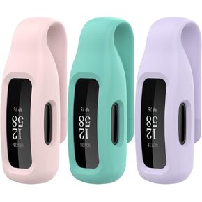 FitTurn Clip Case Accessory Compatible with Fitbit Ace 3 Activity Tracker for Kids 6+, Replacement Colorful Portable Clip Clasp Steel Clip Holder Strap Band for Ace 3 Smartwatch in Saudi Arabia