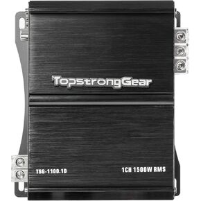 TOPSTRONGGEAR 1 أوم 1500 واط فئة D مضخم أحادي الكتلة كامل المدى، 1/2/4 أوم ثابت، تحكم عن بعد في مضخم الصوت، مكبرات صوت مضخم الصوت
