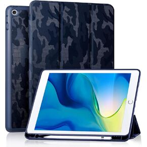 Akkerds for iPad 9th/8th/7th Generation Case 10.2 Inch, Sky Blue | With Pencil Holder, for iPad 10.2 Case 2021/2020/2019, Soft TPU Back, Slim Trifold Stand Protective Cover, Auto Sleep/Wake in Saudi Arabia