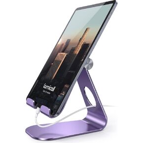 Lamicall iPad Stand Adjustable Tablet Holder, Sturdy Aluminum, Multi-Angle | Dock Stand for 4-13" iPad Pro Air Mini Kindle Tab Switch, All Aluminum Metal, Multi-Angle, Sturdy, Office Desk Accessories in Saudi Arabia