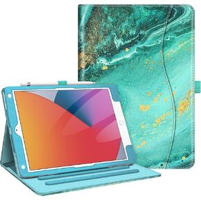 Fintie Multi-Angle Viewing Case for iPad 9th/8th/7th Generation 10.2 Inch | Vegan Leather Folio Stand Cover, Pencil Holder & Storage Pocket, Corner Protection, Auto Wake/Sleep, Purple in Saudi Arabia