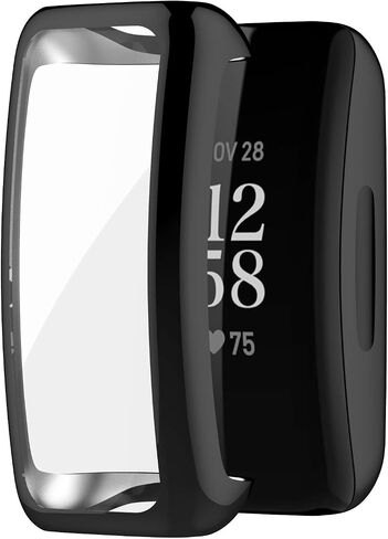 جراب FitTurn متوافق مع Fitbit Inspire 3 لتتبع الصحة واللياقة البدنية، 7 عبوات معدنية ملونة تغطية كاملة، غطاء واقٍ ناعم مقاوم للصدمات من مادة TPU in Saudi Arabia
