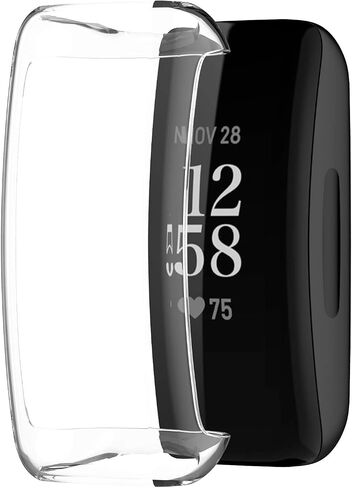 جراب FitTurn متوافق مع Fitbit Inspire 3 لتتبع الصحة واللياقة البدنية، 7 عبوات معدنية ملونة تغطية كاملة، غطاء واقٍ ناعم مقاوم للصدمات من مادة TPU in Saudi Arabia
