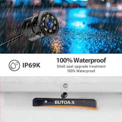 كاميرا احتياطية، كاميرا عكسية للرؤية الخلفية للسيارة BUTOA-X مع شاشة 5 بوصة، رؤية ليلية عالية الدقة مقاومة للماء IP68 وخط توجيه مسار ديناميكي 140 درجة، كاميرا احتياطية للشاحنة/RV/السيارة/البيك اب/سيارات الدفع الرباعي/الشاحنة in Kuwait