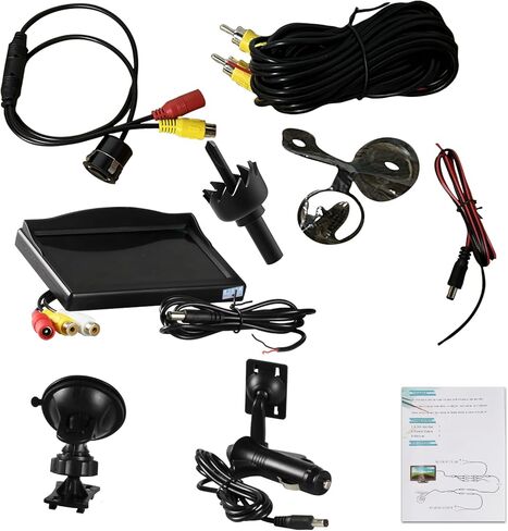 كاميرا احتياطية، كاميرا عكسية للرؤية الخلفية للسيارة BUTOA-X مع شاشة 5 بوصة، رؤية ليلية عالية الدقة مقاومة للماء IP68 وخط توجيه مسار ديناميكي 140 درجة، كاميرا احتياطية للشاحنة/RV/السيارة/البيك اب/سيارات الدفع الرباعي/الشاحنة in Kuwait