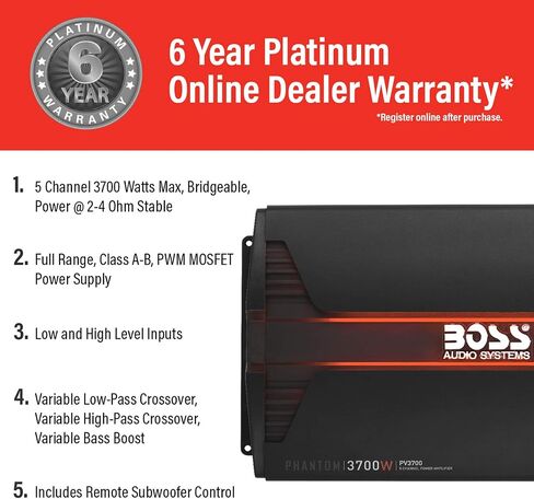 BOSS Audio Systems PF1800 4 Channel Car Amplifier, 1800 Watts, 2-4 Ohm in Kuwait