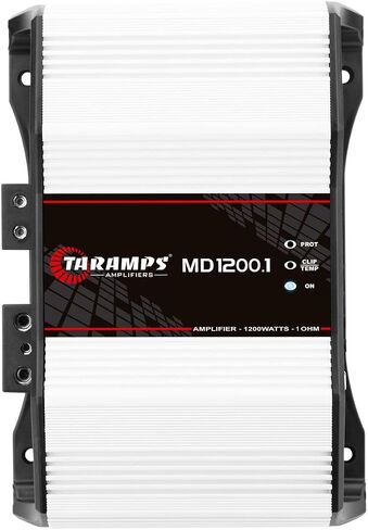 Taramps MD 1200.1 مضخم صوت كامل النطاق 1200 واط RMS 1 أوم 1 قناة مضخم صوت أحادي عالي الكفاءة فئة D، تعزيز صوت السيارة أحادي الكتلة، كروس، أمبير عالي الطاقة in Saudi Arabia