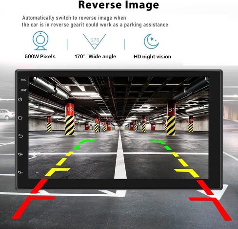 Hikity Double Din Android Car Stereo 7 Inch Touch Screen Car Radio in Dash GPS Navigation Bluetooth FM Radio with Dual USB WiFi Mirror Link for iOS/Android Phones in Kuwait