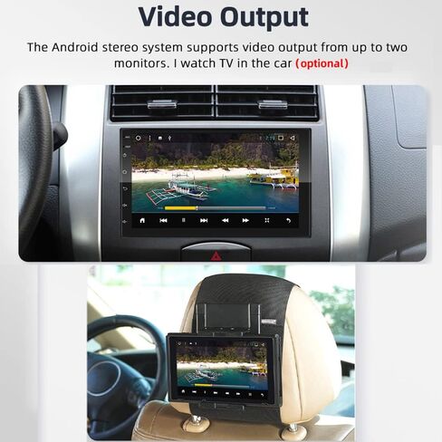 Hikity Double Din Android Car Stereo 7 Inch Touch Screen Car Radio in Dash GPS Navigation Bluetooth FM Radio with Dual USB WiFi Mirror Link for iOS/Android Phones in Kuwait