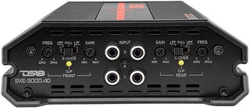 DS18 SXE-1200.4/RD Car Amplifier Stereo Full-Range Class A/B 4-Channel 60x4 RMS @4 OHM 1200 Watts - Powerful and Compact Amp for Speakers in Car Audio System in Kuwait