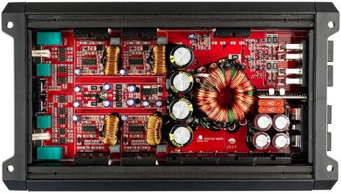 DS18 SXE-1200.4/RD Car Amplifier Stereo Full-Range Class A/B 4-Channel 60x4 RMS @4 OHM 1200 Watts - Powerful and Compact Amp for Speakers in Car Audio System in Kuwait