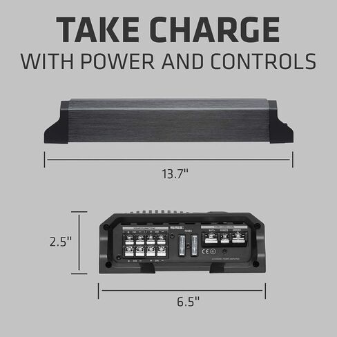 Sound Storm Laboratories CG1202 Charge Series 2 Channel Car Audio Amplifier - 1200 High Output, 2-8 Ohms, High/Low Level Inputs, High/Low Pass Crossover, Bridgeable, Hook Up to Subwoofer for Bass in Saudi Arabia