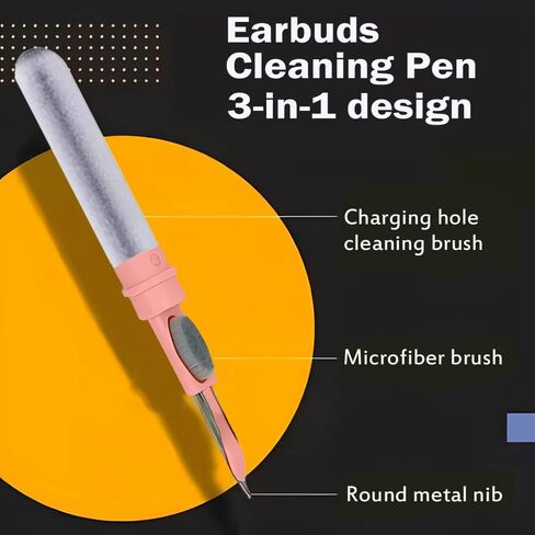 Cleaner Kit for Airpods,Earbuds Cleaning kit for Airpods Pro 1 2 3, Multi-Function Cleaning Tool with Brush for Wireless Earphones Bluetooth Headphones Camera and iPhone(White) in Kuwait