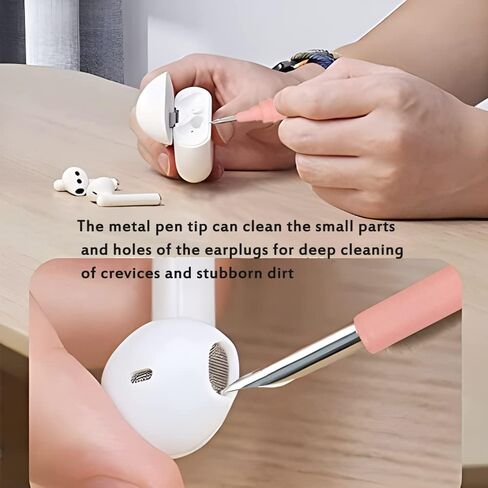 Cleaner Kit for Airpods,Earbuds Cleaning kit for Airpods Pro 1 2 3, Multi-Function Cleaning Tool with Brush for Wireless Earphones Bluetooth Headphones Camera and iPhone(White) in Kuwait