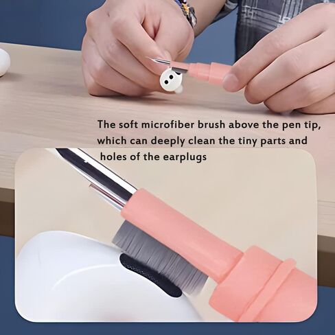 Cleaner Kit for Airpods,Earbuds Cleaning kit for Airpods Pro 1 2 3, Multi-Function Cleaning Tool with Brush for Wireless Earphones Bluetooth Headphones Camera and iPhone(White) in Kuwait