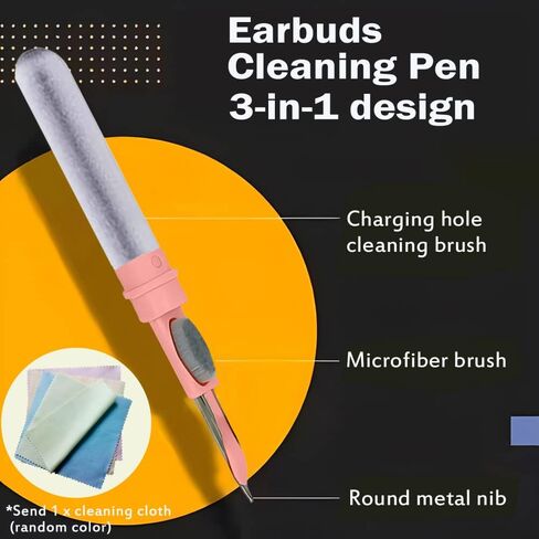 Cleaner Kit for Airpods,Earbuds Cleaning kit for Airpods Pro 1 2 3, Multi-Function Cleaning Tool with Brush for Wireless Earphones Bluetooth Headphones Camera and iPhone(White) in Kuwait