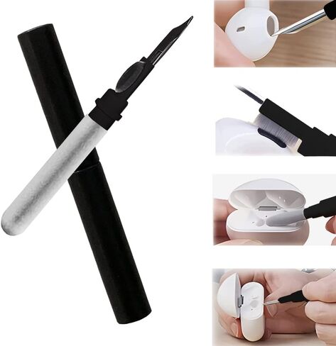 Cleaner Kit for Airpods,Earbuds Cleaning kit for Airpods Pro 1 2 3, Multi-Function Cleaning Tool with Brush for Wireless Earphones Bluetooth Headphones Camera and iPhone(White) in Saudi Arabia