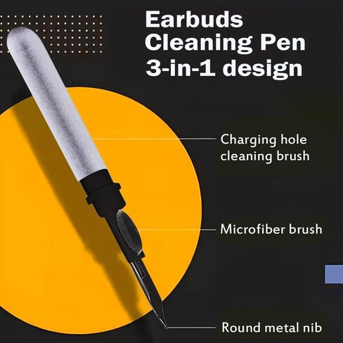 Cleaner Kit for Airpods,Earbuds Cleaning kit for Airpods Pro 1 2 3, Multi-Function Cleaning Tool with Brush for Wireless Earphones Bluetooth Headphones Camera and iPhone(White) in Saudi Arabia