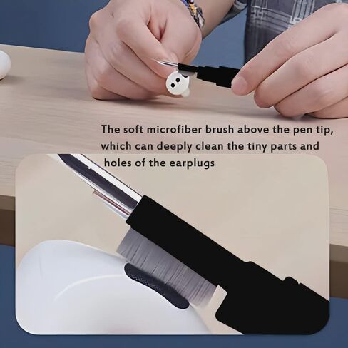 Cleaner Kit for Airpods,Earbuds Cleaning kit for Airpods Pro 1 2 3, Multi-Function Cleaning Tool with Brush for Wireless Earphones Bluetooth Headphones Camera and iPhone(White) in Saudi Arabia