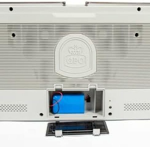 GPO Brooklyn 1980S-Style Portable Boombox - CD Player, Cassette Player, FM Radio, USB, Wireless Bluetooth Speaker - Silver in Kuwait