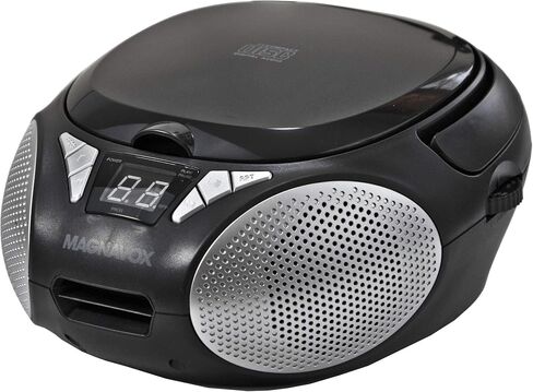 Magnavox MD6924 Portable Top Loading CD Boombox with AM/FM Stereo Radio in Black | CD-R/CD-RW Compatible | LED Display | AUX Port Supported | Programmable CD Player | in Saudi Arabia