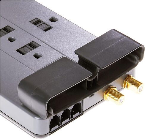 Belkin Power Strip Surge Protector - 12 AC Multiple Outlets & 8 ft Long Flat Plug Heavy Duty Extension Cord for Home, Office, Travel, Computer, Laptop & Phone Charging Brick (3,940 Joules), Pack of 3 in Kuwait