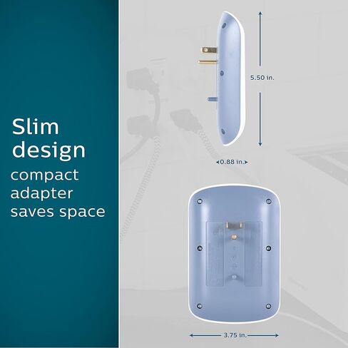إكسسوارات فيليبس، واقي التيار المتردد بـ 6 منافذ، 900 جول، 3 شُعب، تصميم موفر للمساحة، مؤشر حماية LED، حزمة واحدة، أسود، SPP3461BC/37 in Kuwait