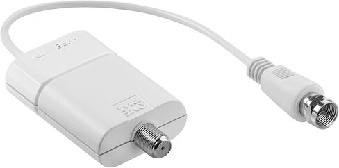 هوائي One For All Amplified HDTV لقنوات تلفزيونية مجانية 1080P 4K، نطاق استقبال طويل 60 ميلًا، معزز للإشارة الخارجية وكابل محوري بطول 10 أقدام، تصميم ثنائي اللون رفيع أبيض/أسود، موديل 14551 in Kuwait