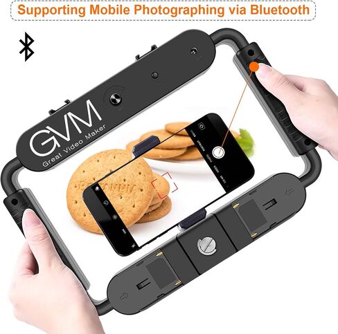 GVM Great Video Maker LED Ring Light 5600K Selfie Light, Smartphone Video Rig & Phone Video Stabilizer for Camera, Smartphone, Makeup, YouTube Setup, Self-Portrait Shooting with Bluetooth in Saudi Arabia